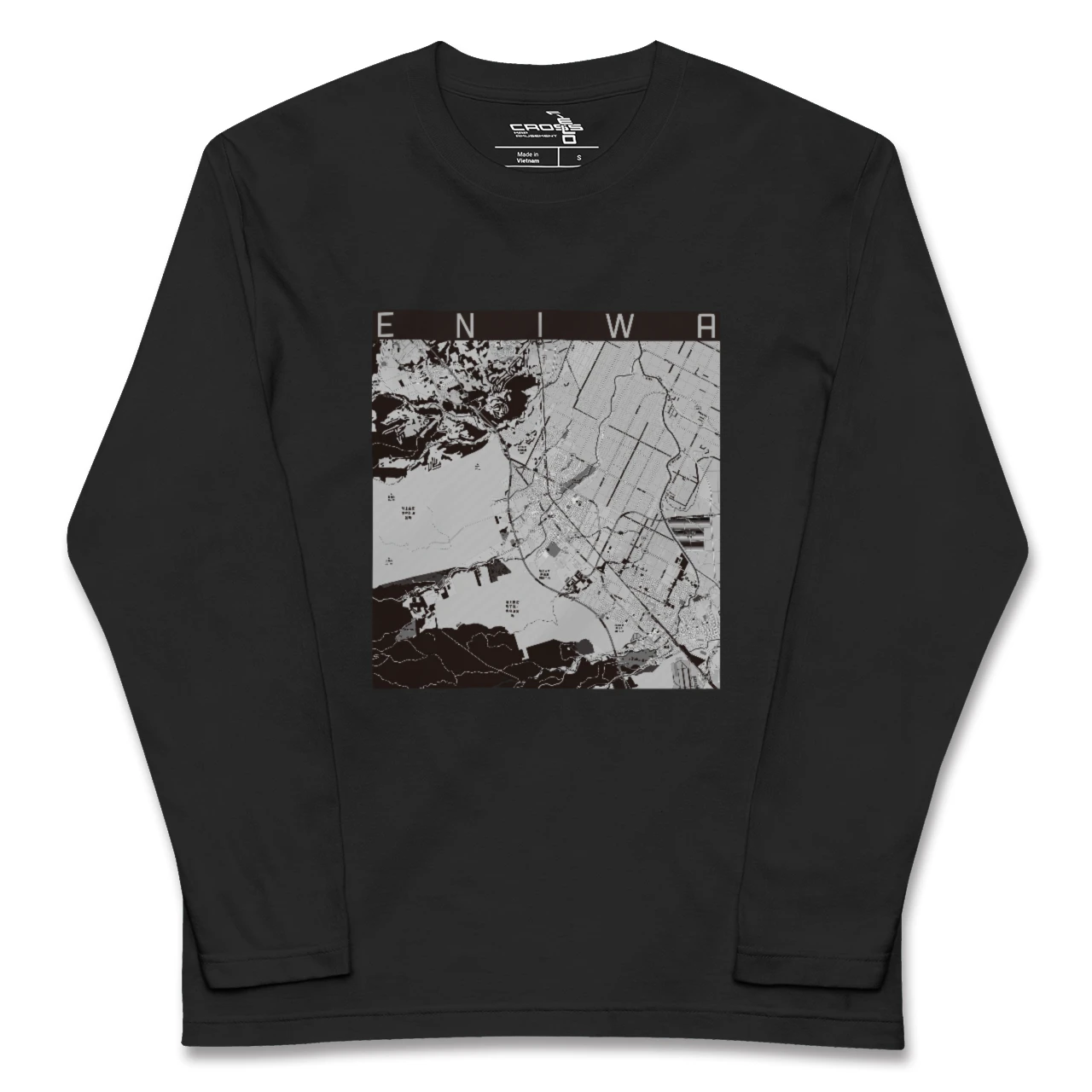 【恵庭(北海道)】地図柄ロングスリーブTシャツ