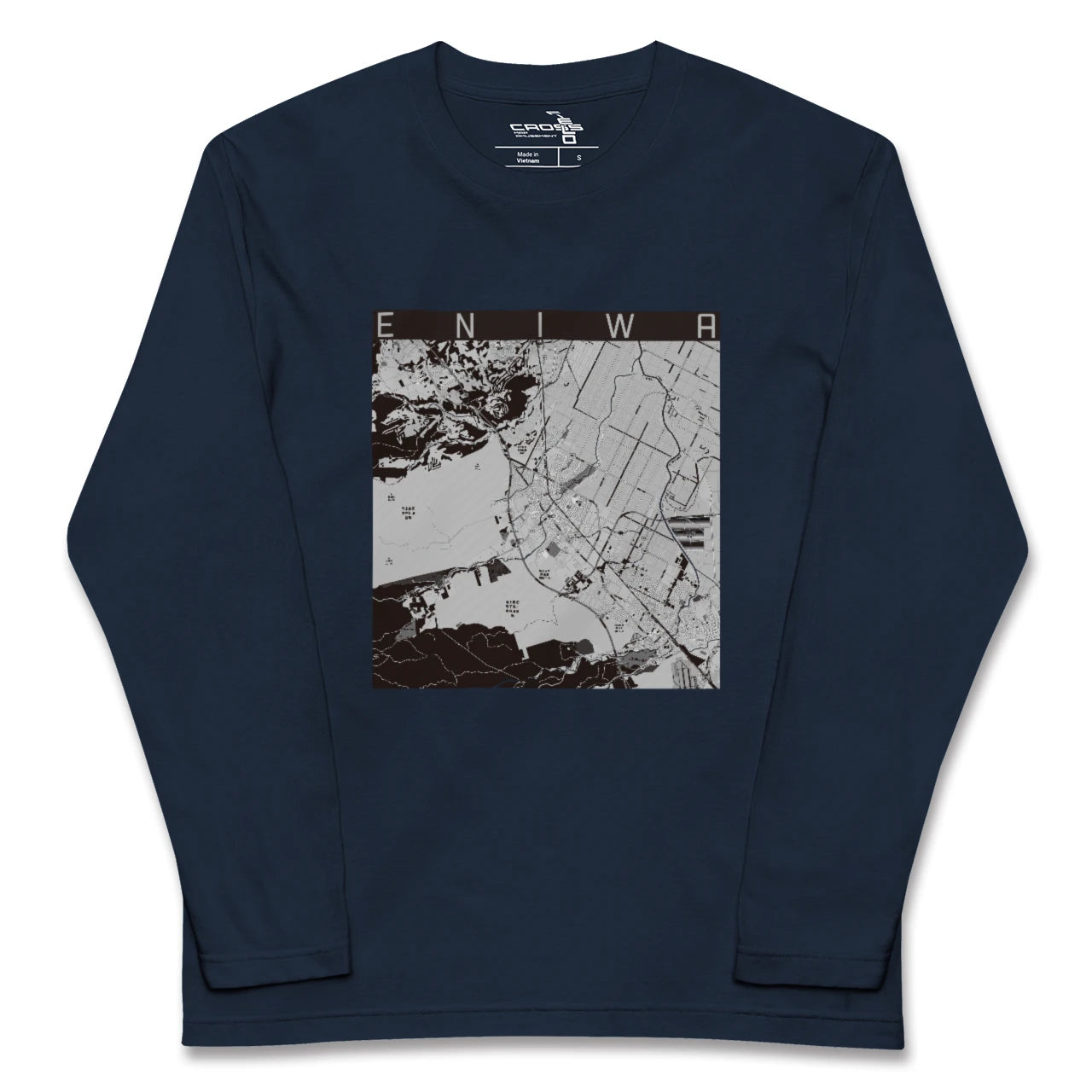 【恵庭(北海道)】地図柄ロングスリーブTシャツ