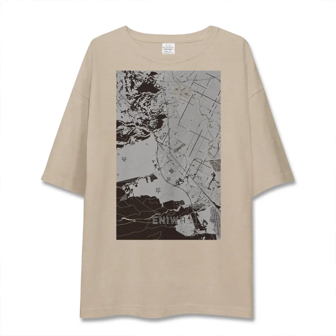 【恵庭(北海道)】地図柄ビッグシルエットTシャツ