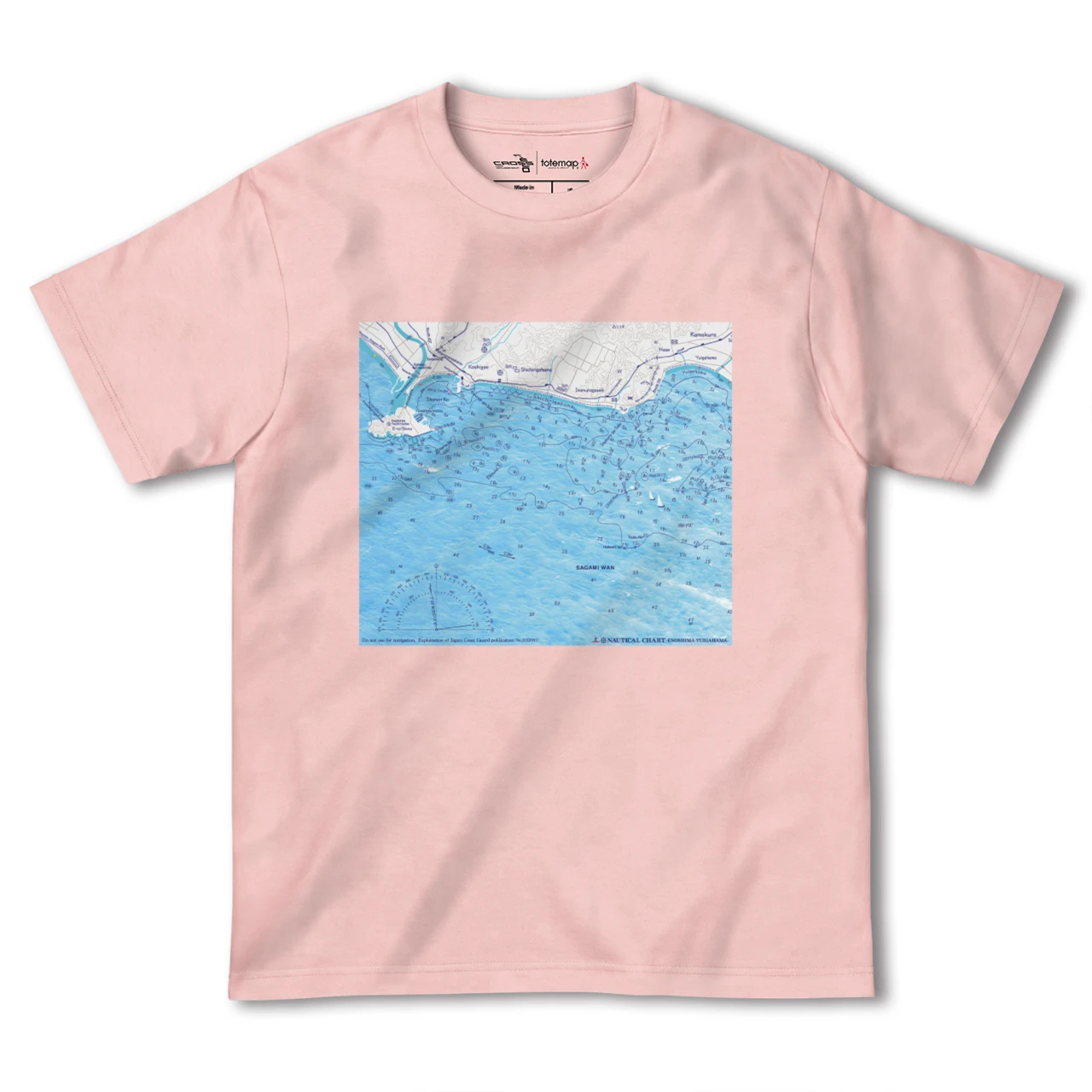 【江ノ島ー由比ガ浜(神奈川県)】海図Tシャツ