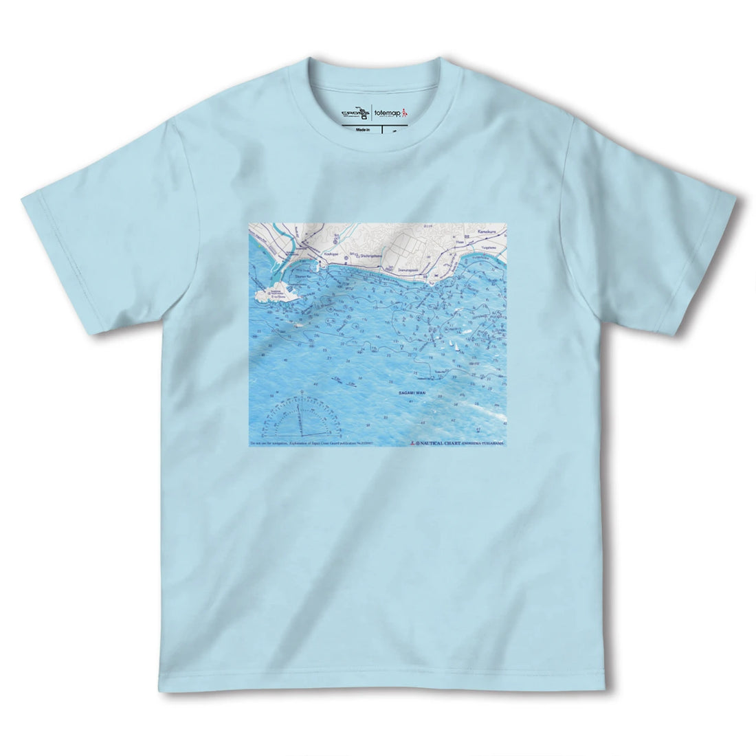 【江ノ島ー由比ガ浜(神奈川県)】海図Tシャツ