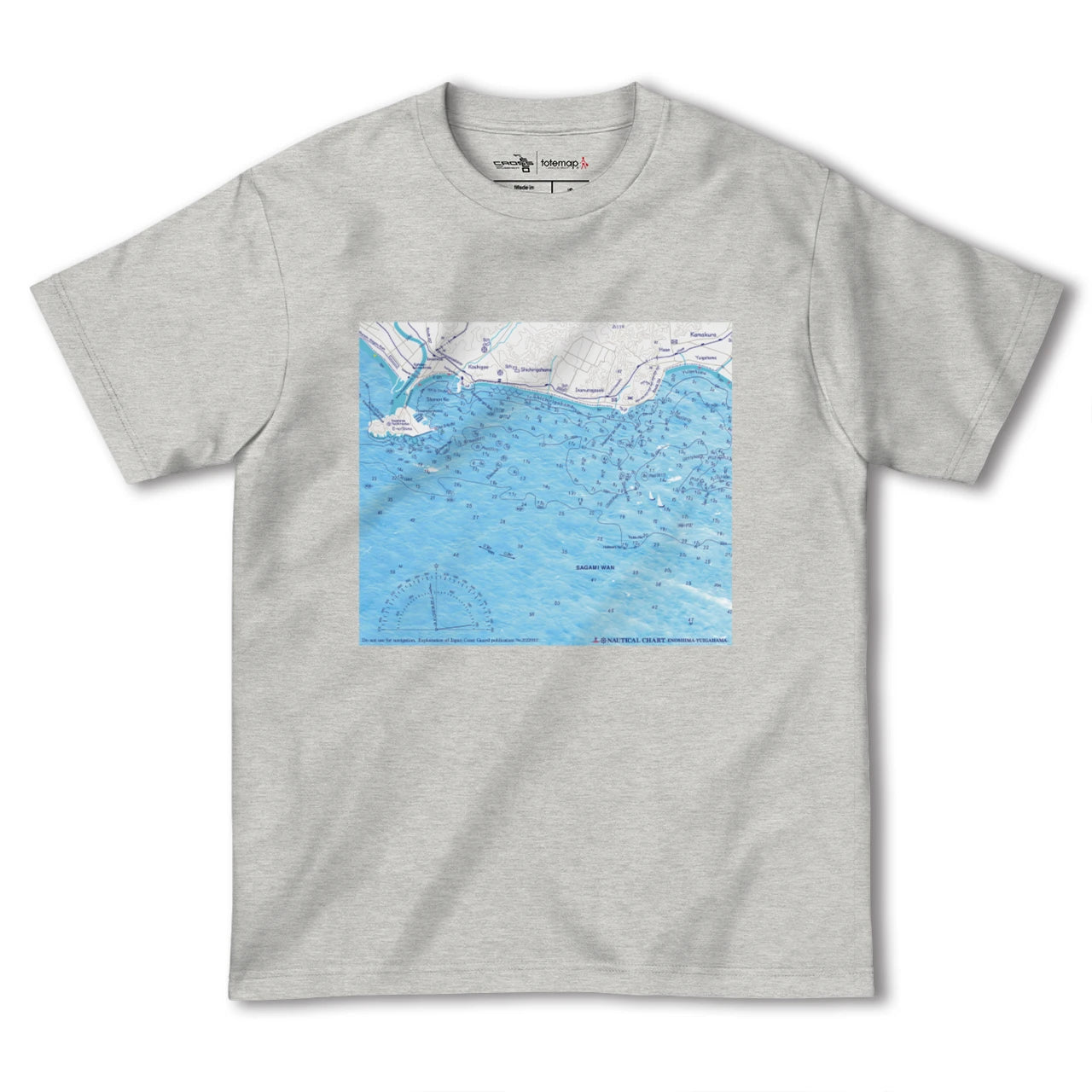 【江ノ島ー由比ガ浜(神奈川県)】海図Tシャツ