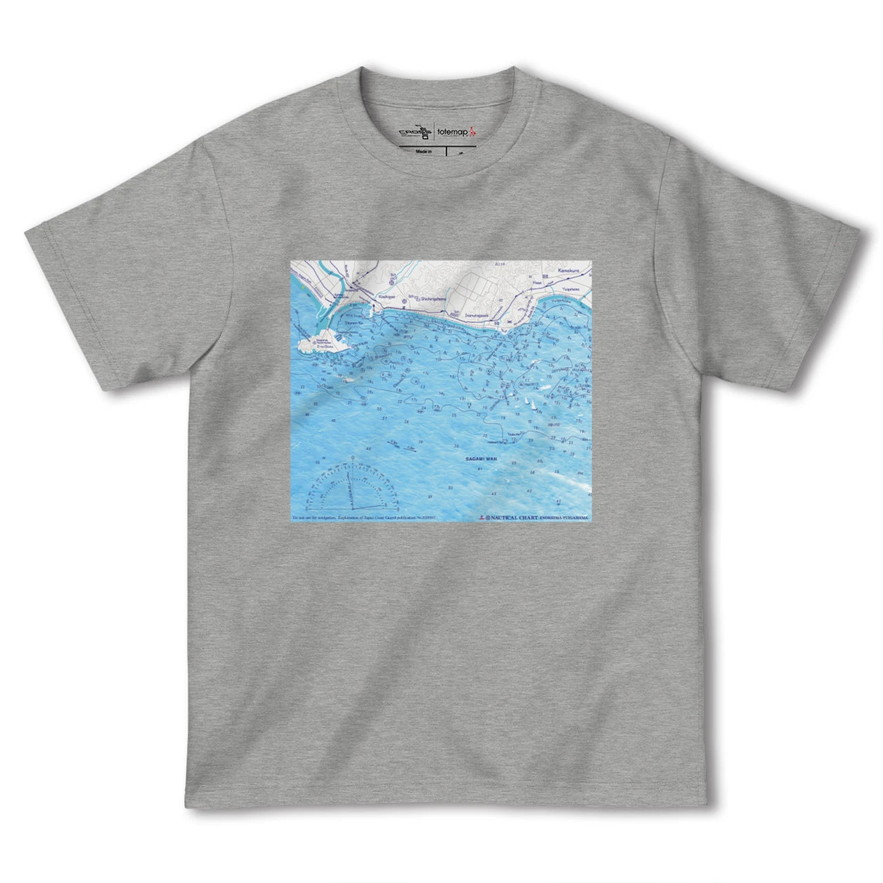 【江ノ島ー由比ガ浜(神奈川県)】海図Tシャツ
