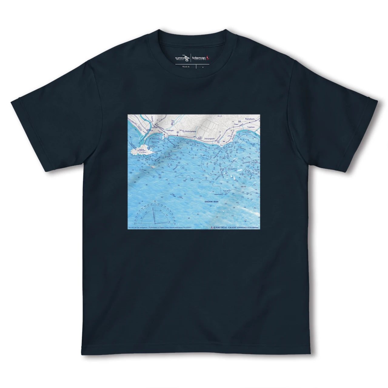 【江ノ島ー由比ガ浜(神奈川県)】海図Tシャツ