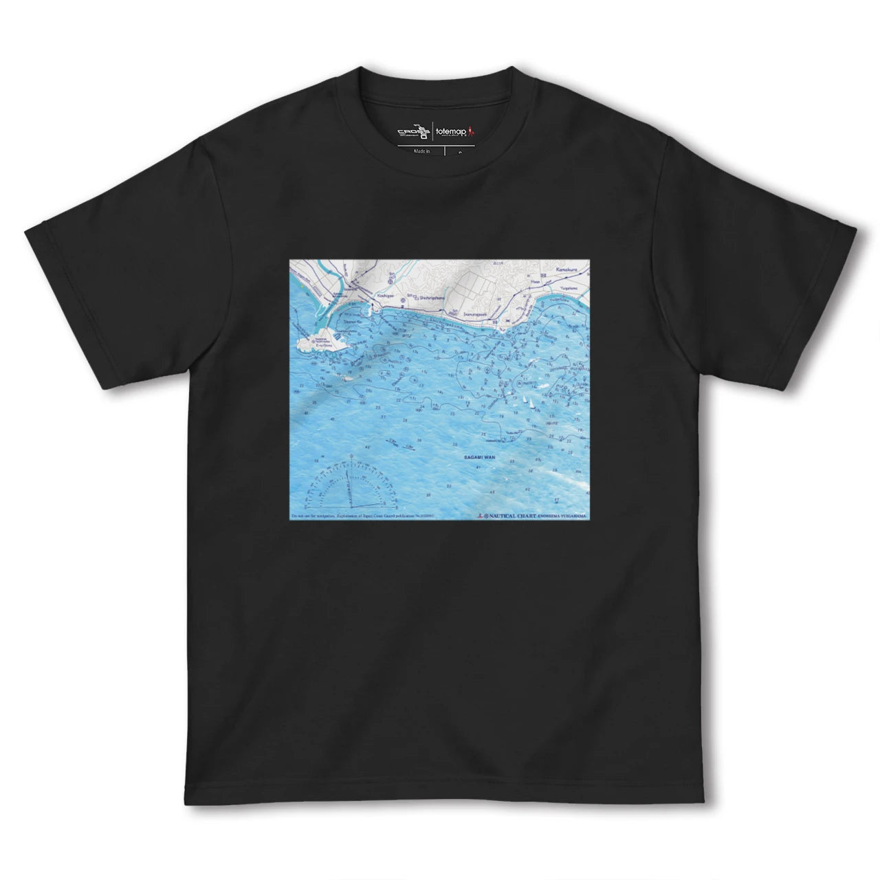 【江ノ島ー由比ガ浜(神奈川県)】海図Tシャツ