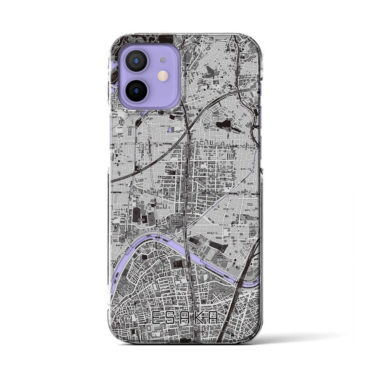 【江坂(大阪府)】地図柄iPhoneケース(クリアタイプ)