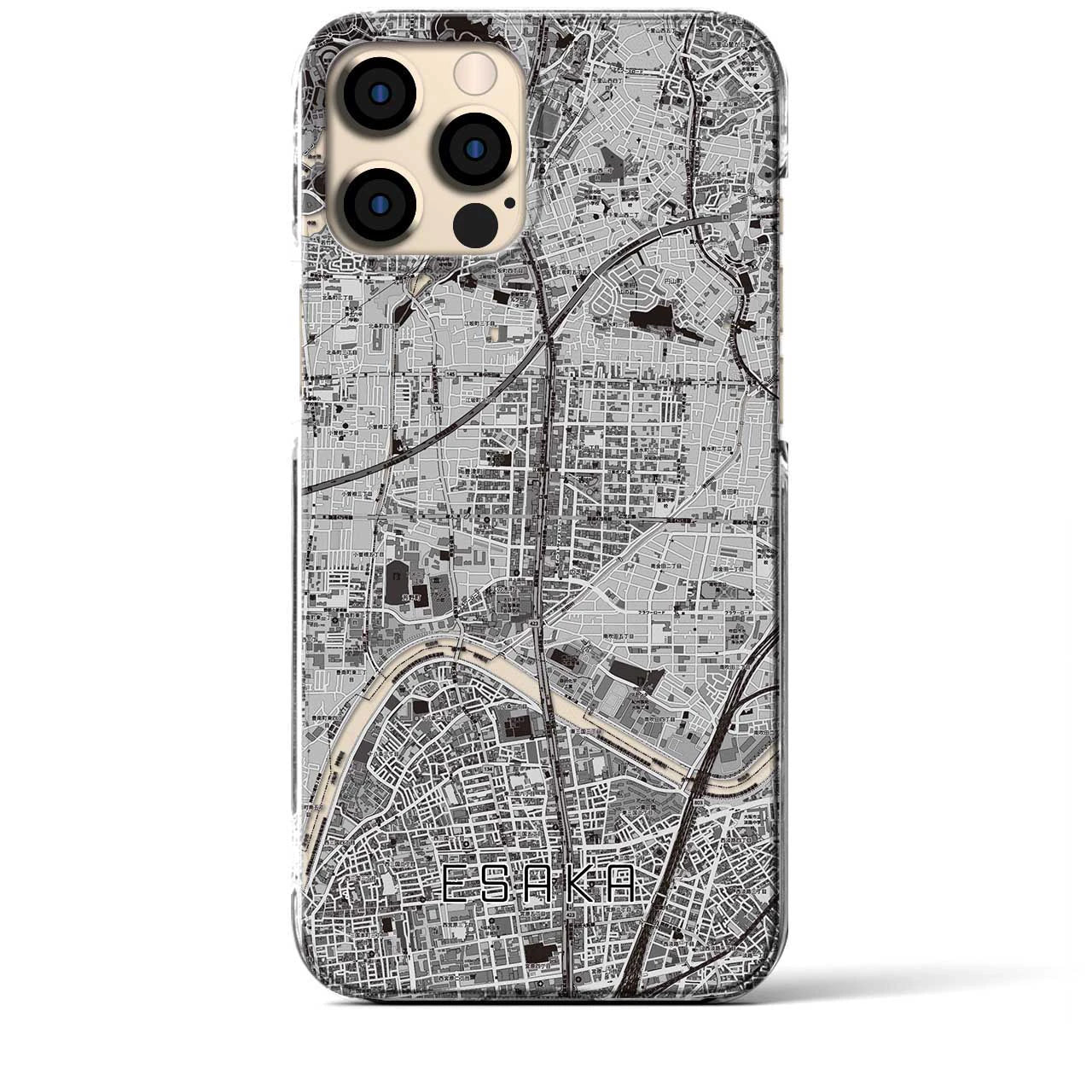 【江坂(大阪府)】地図柄iPhoneケース(クリアタイプ)