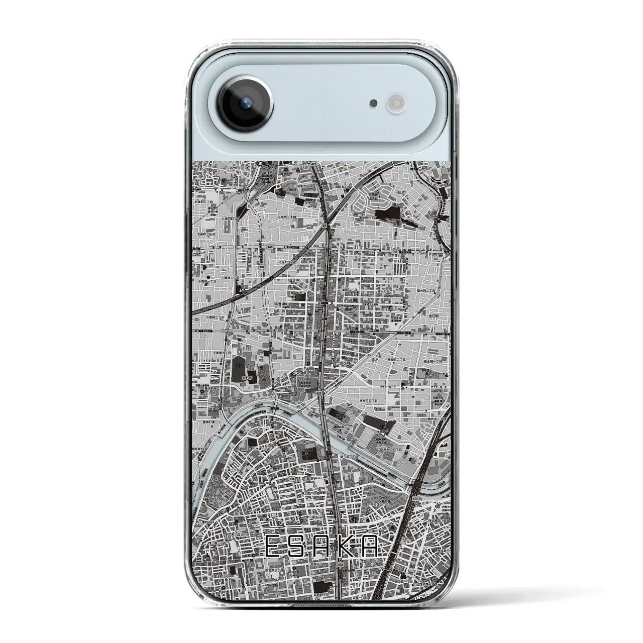 【江坂(大阪府)】地図柄iPhoneケース(クリアタイプ)