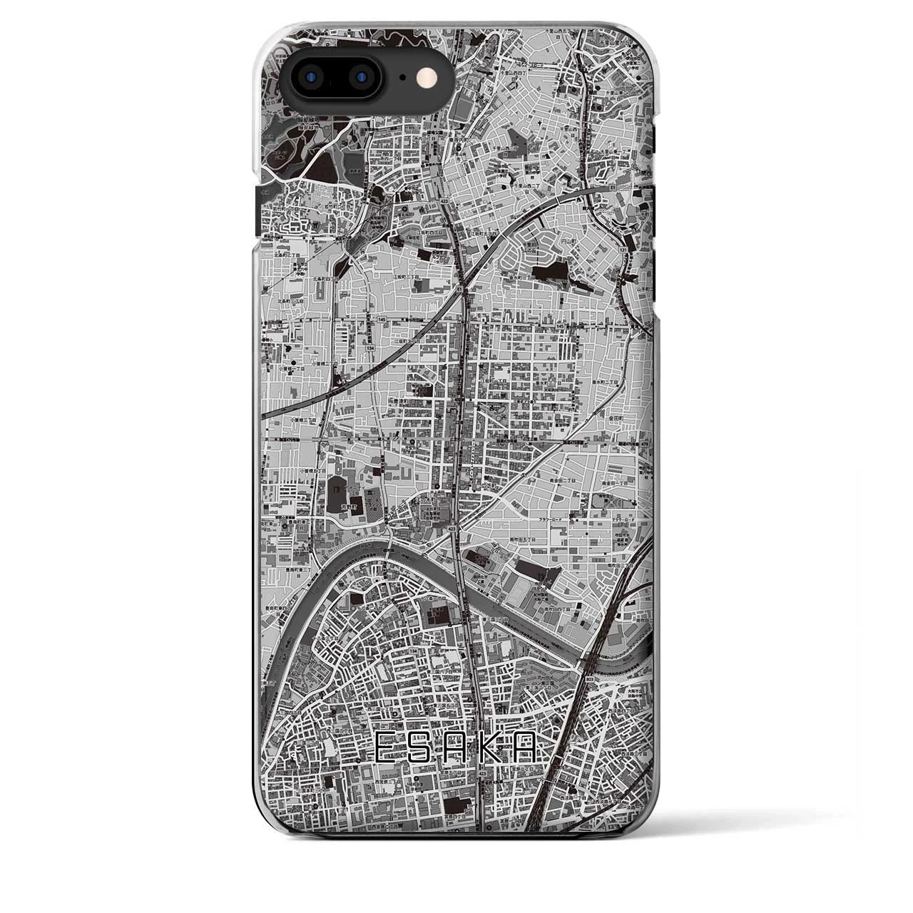 【江坂(大阪府)】地図柄iPhoneケース(クリアタイプ)