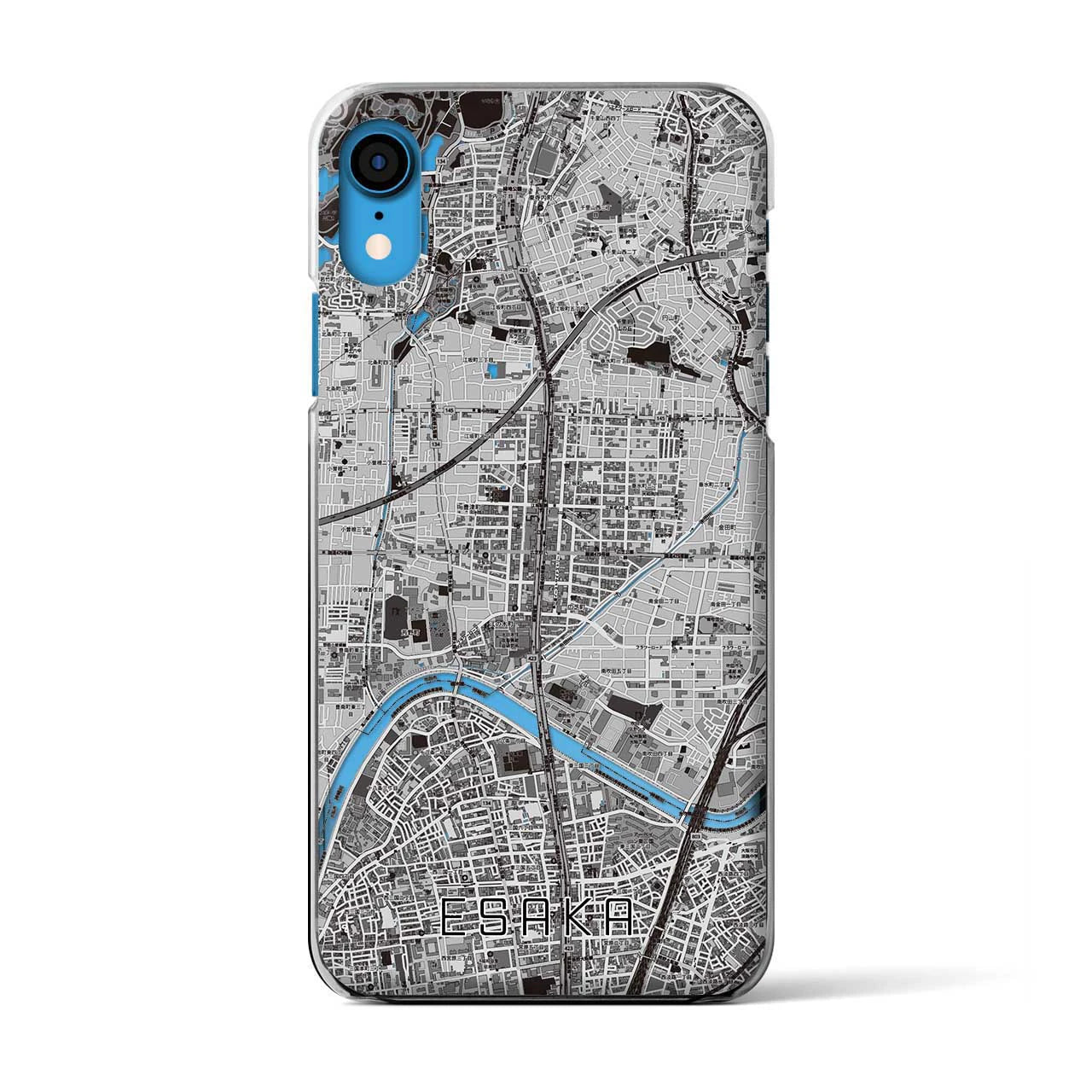 【江坂(大阪府)】地図柄iPhoneケース(クリアタイプ)