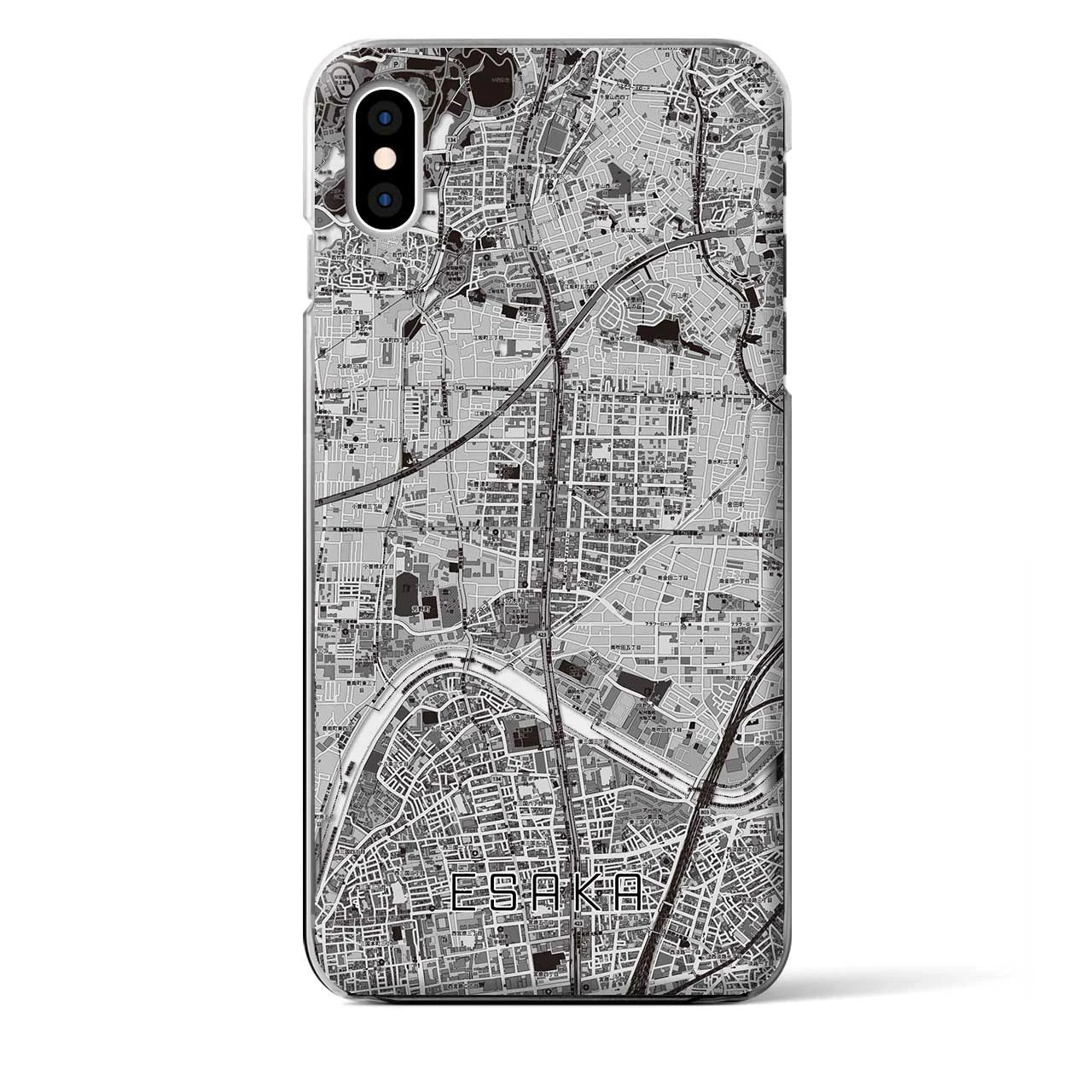 【江坂(大阪府)】地図柄iPhoneケース(クリアタイプ)