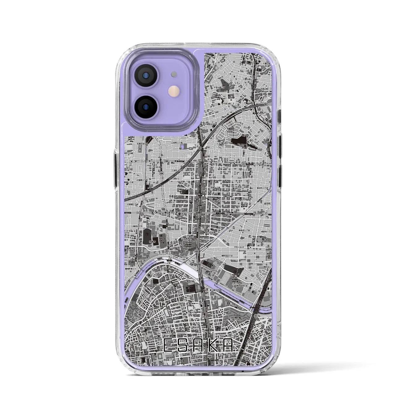 【江坂(大阪府)】地図柄iPhoneケース(MagSafeタイプ)