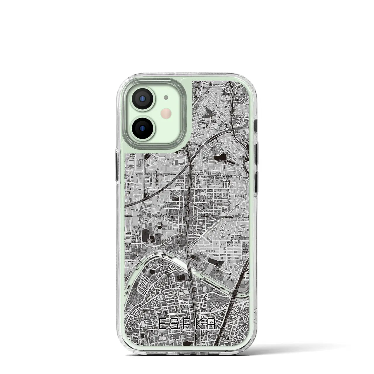 【江坂(大阪府)】地図柄iPhoneケース(MagSafeタイプ)