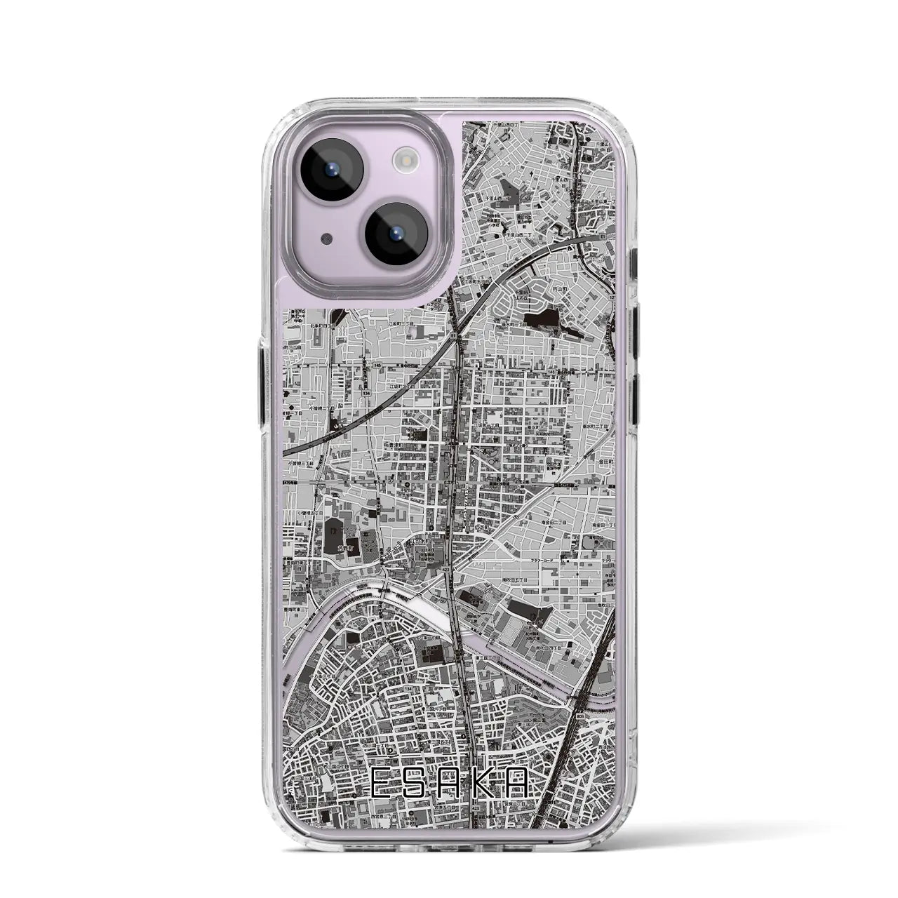 【江坂(大阪府)】地図柄iPhoneケース(MagSafeタイプ)