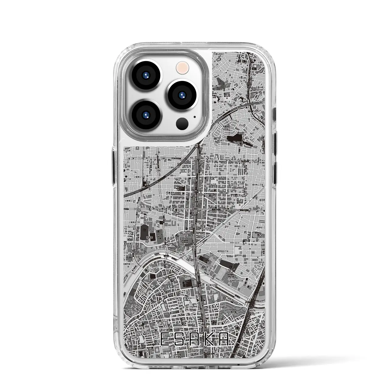 【江坂(大阪府)】地図柄iPhoneケース(MagSafeタイプ)