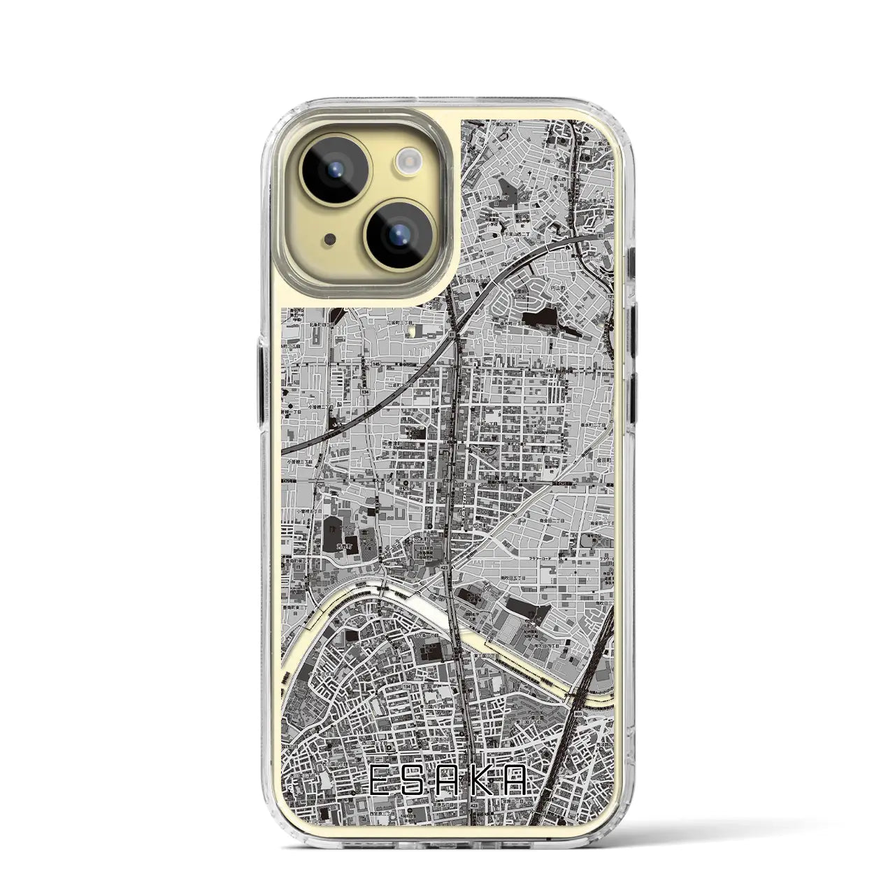 【江坂(大阪府)】地図柄iPhoneケース(MagSafeタイプ)