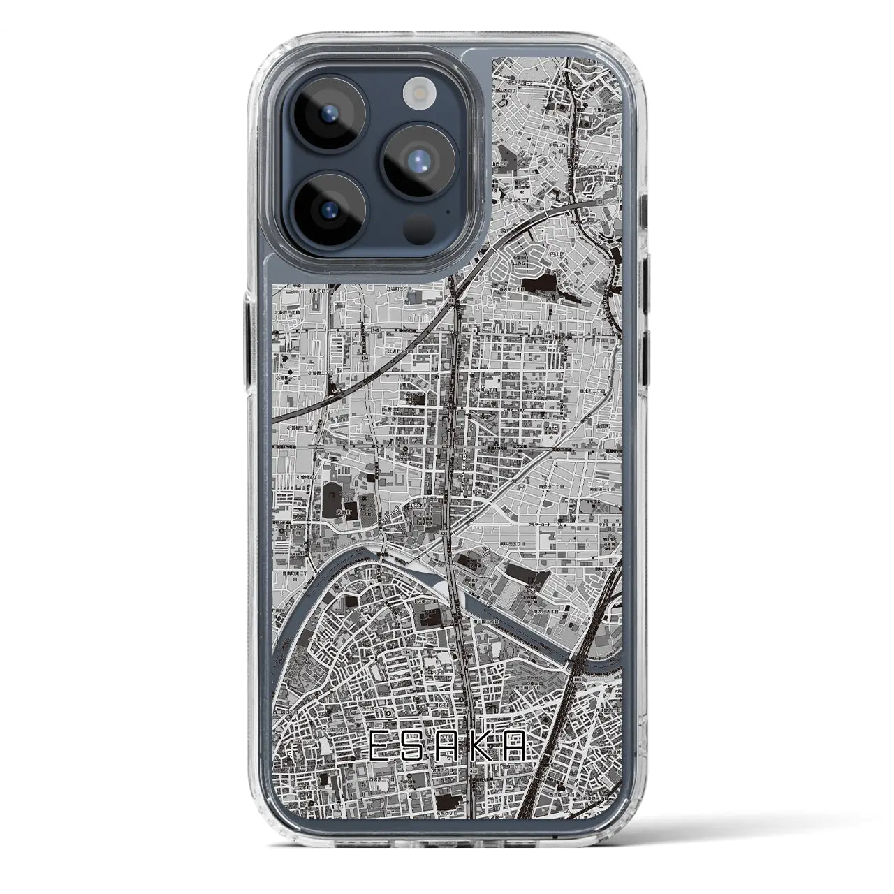 【江坂(大阪府)】地図柄iPhoneケース(MagSafeタイプ)