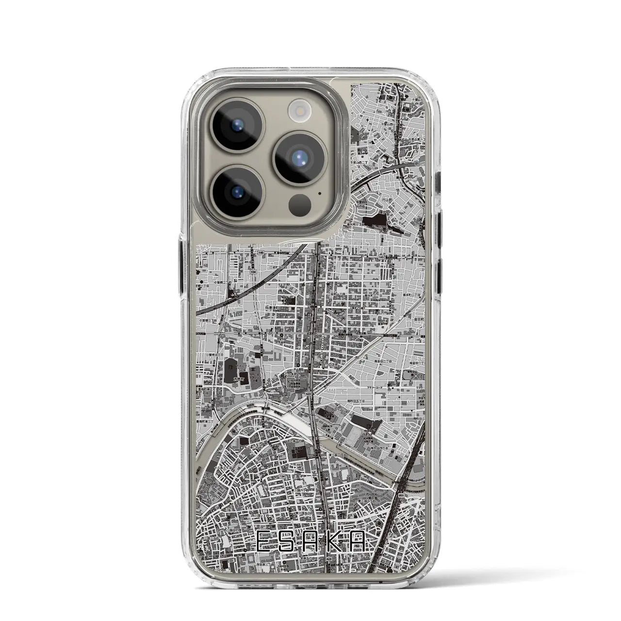 【江坂(大阪府)】地図柄iPhoneケース(MagSafeタイプ)