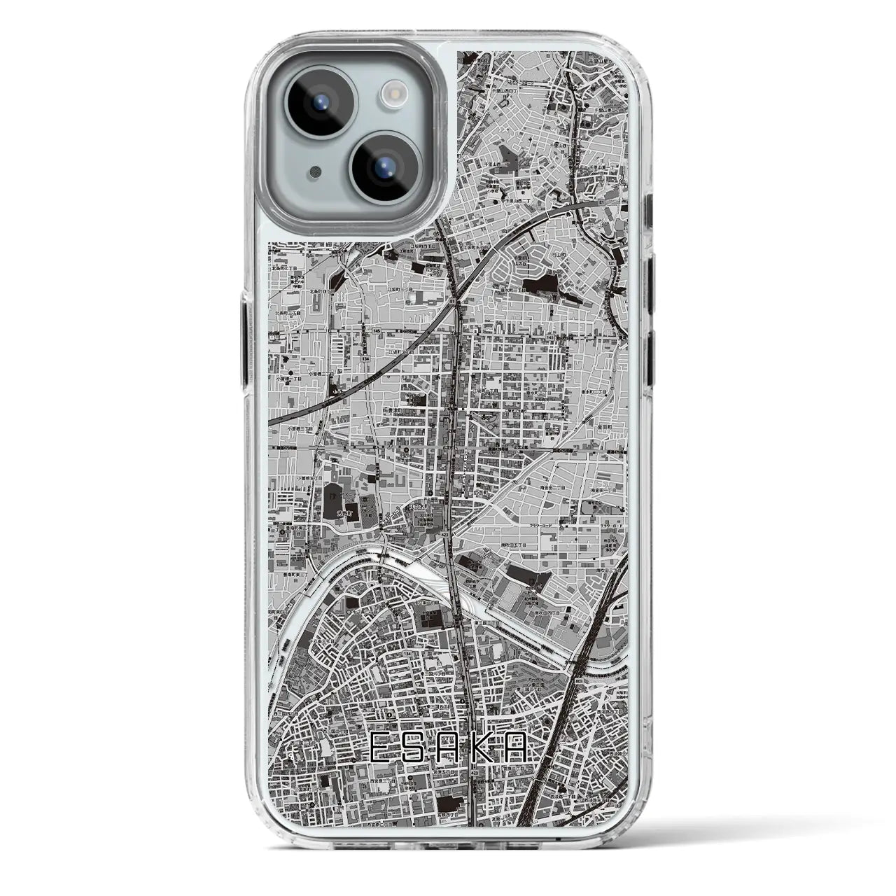 【江坂(大阪府)】地図柄iPhoneケース(MagSafeタイプ)