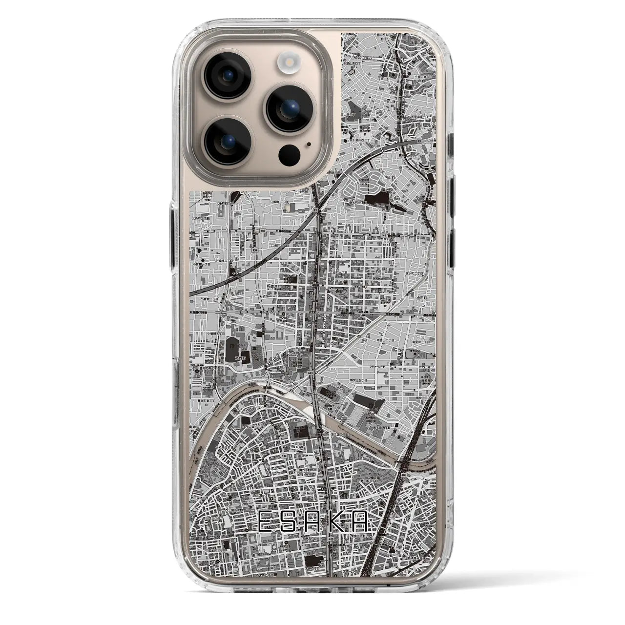 【江坂(大阪府)】地図柄iPhoneケース(MagSafeタイプ)