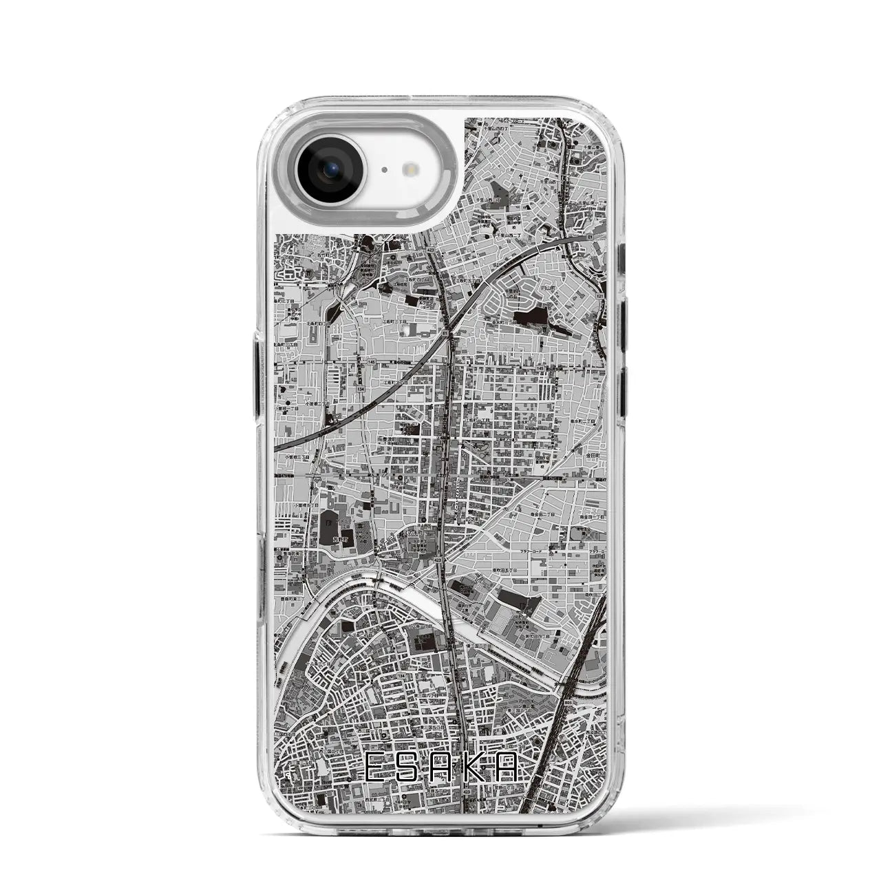 【江坂(大阪府)】地図柄iPhoneケース(MagSafeタイプ)