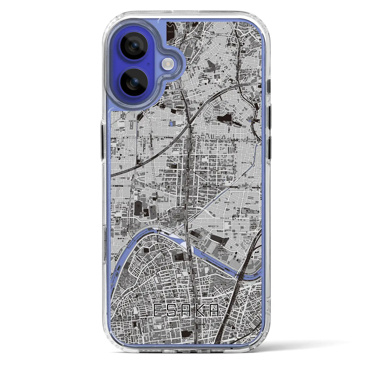 【江坂(大阪府)】地図柄iPhoneケース(MagSafeタイプ)