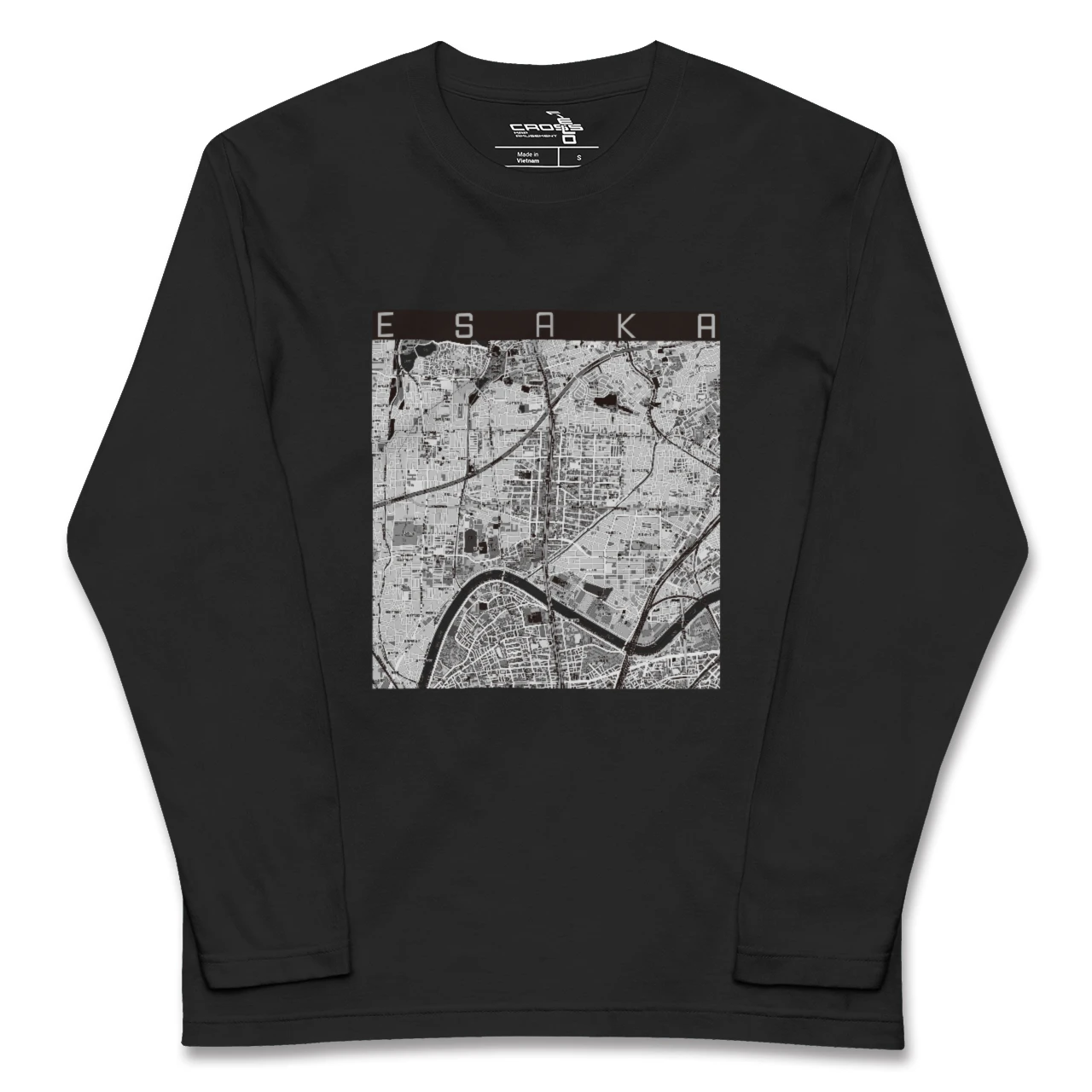 【江坂(大阪府)】地図柄ロングスリーブTシャツ