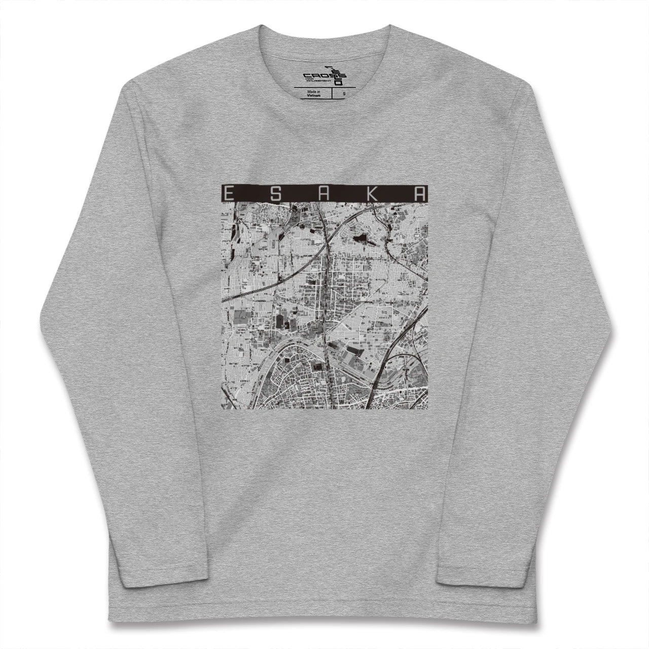 【江坂(大阪府)】地図柄ロングスリーブTシャツ