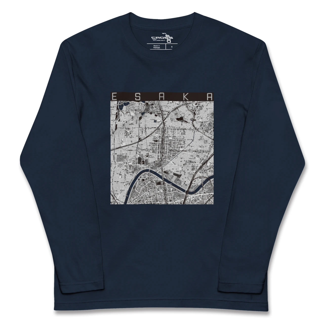 【江坂(大阪府)】地図柄ロングスリーブTシャツ