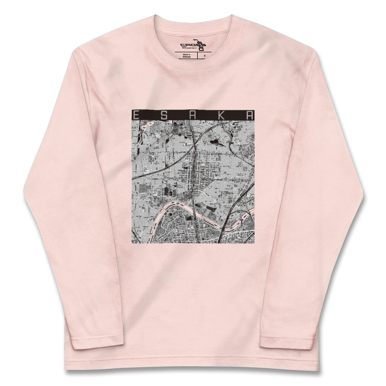 【江坂(大阪府)】地図柄ロングスリーブTシャツ