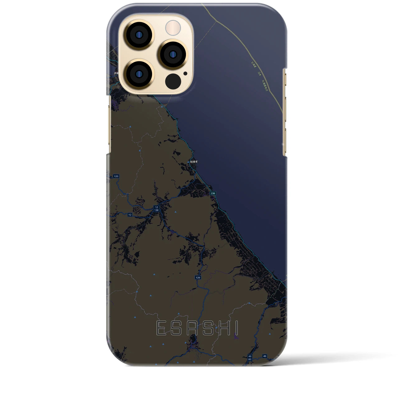 【枝幸(北海道)】地図柄iPhoneケース(バックカバータイプ)