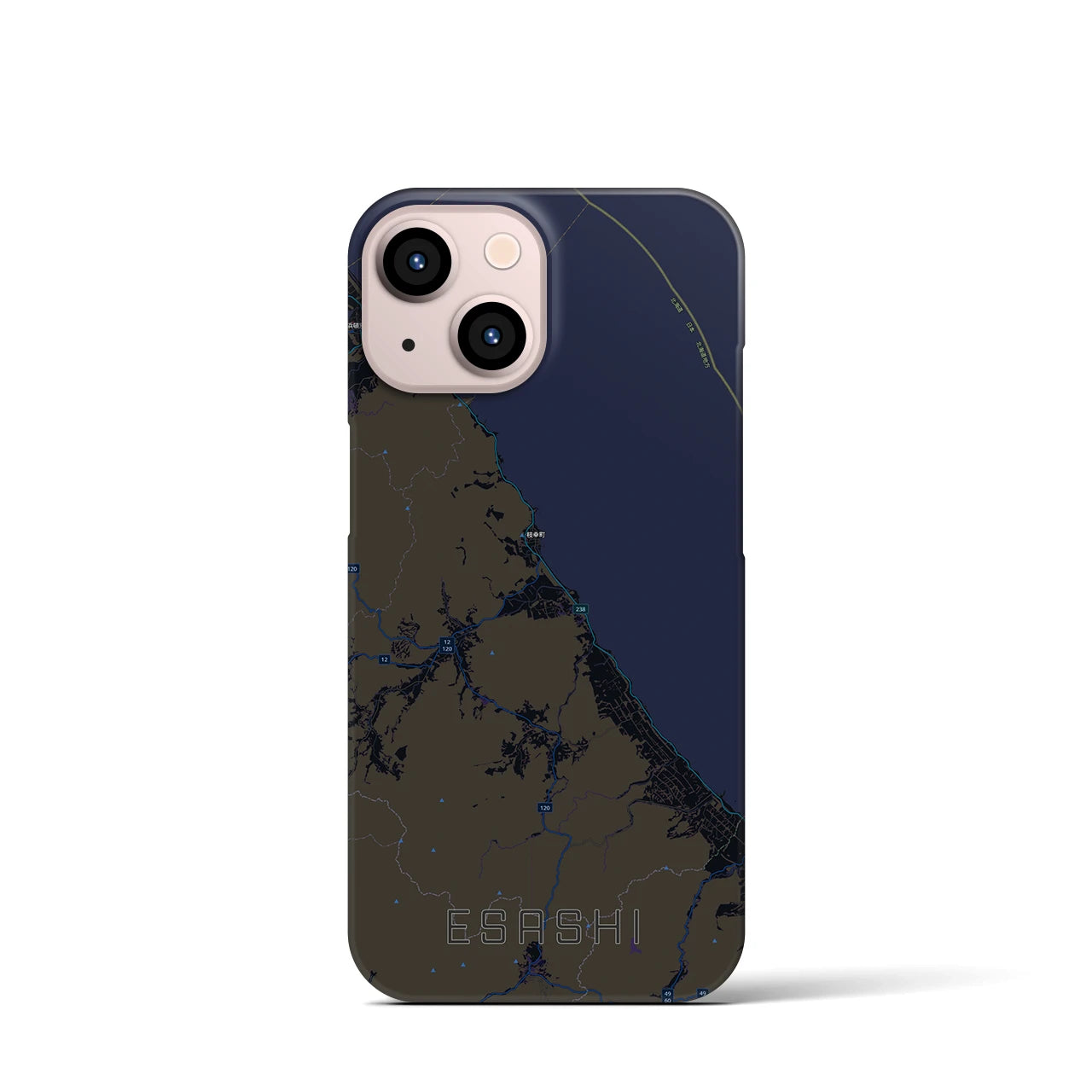 【枝幸(北海道)】地図柄iPhoneケース(バックカバータイプ)