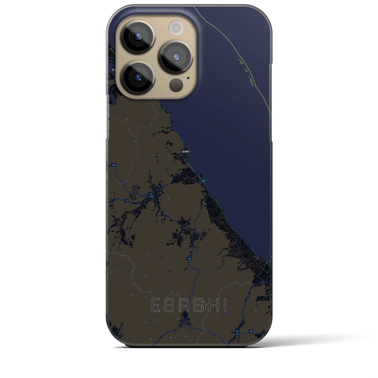 【枝幸(北海道)】地図柄iPhoneケース(バックカバータイプ)