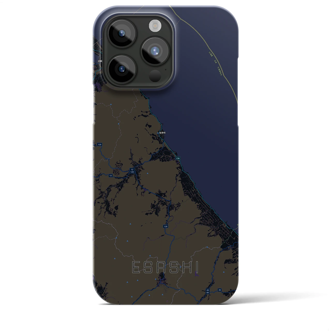 【枝幸(北海道)】地図柄iPhoneケース(バックカバータイプ)