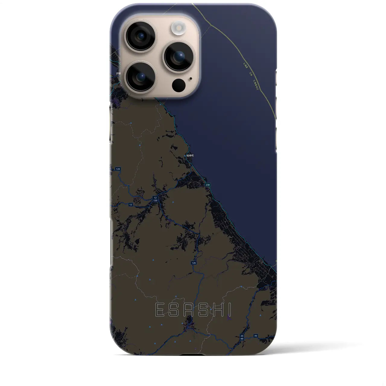 【枝幸(北海道)】地図柄iPhoneケース(バックカバータイプ)