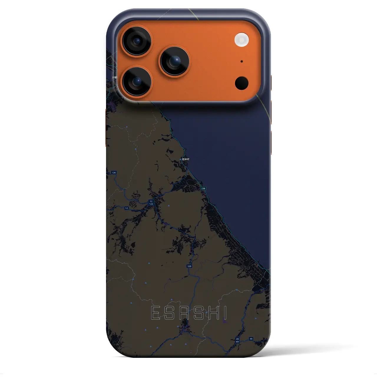【枝幸(北海道)】地図柄iPhoneケース(バックカバータイプ)