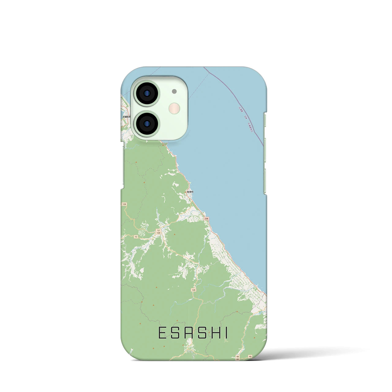【枝幸(北海道)】地図柄iPhoneケース(バックカバータイプ)