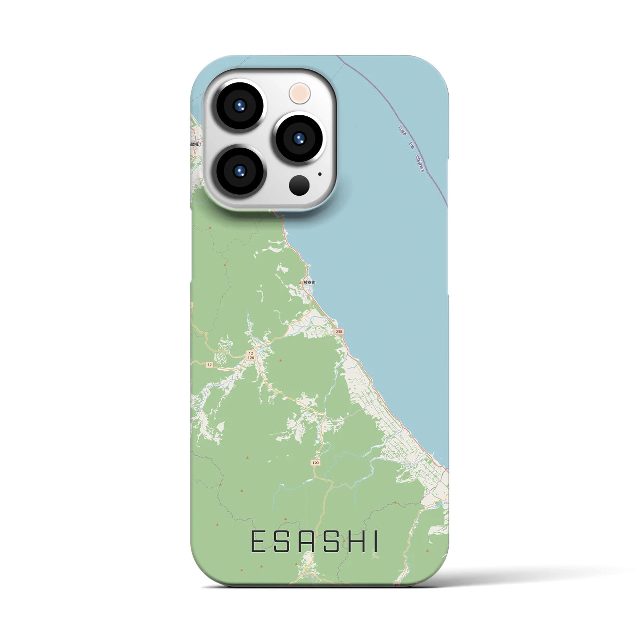 【枝幸(北海道)】地図柄iPhoneケース(バックカバータイプ)