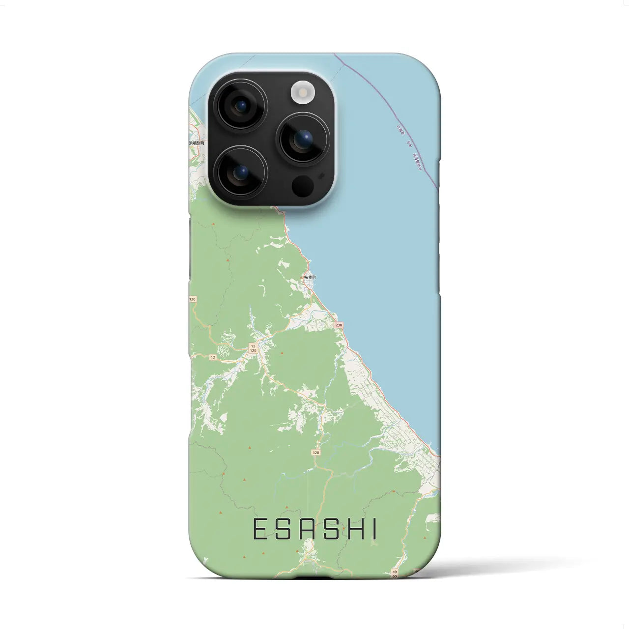 【枝幸(北海道)】地図柄iPhoneケース(バックカバータイプ)
