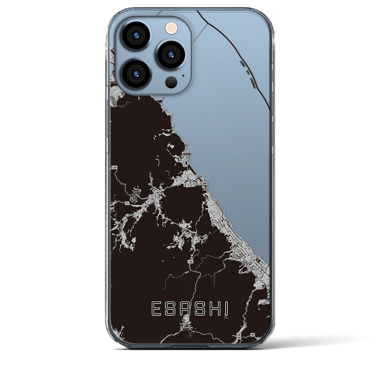 【枝幸(北海道)】地図柄iPhoneケース(クリアタイプ)