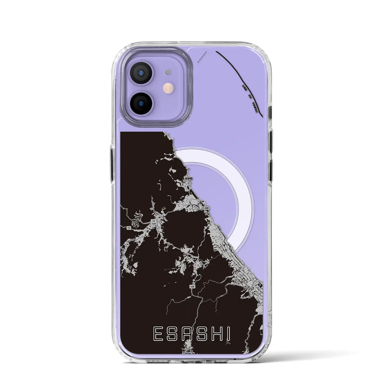 【枝幸(北海道)】地図柄iPhoneケース(MagSafeタイプ)