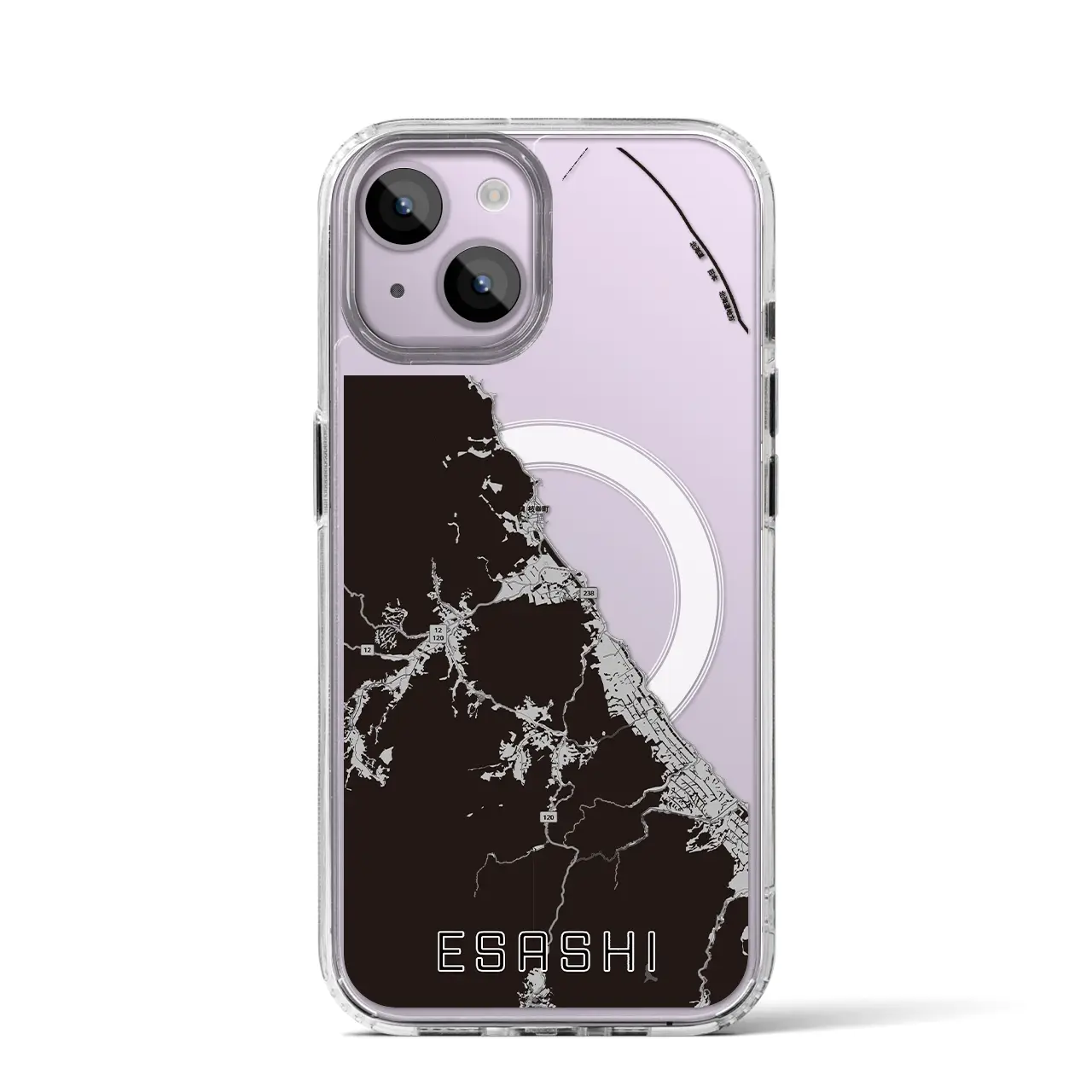 【枝幸(北海道)】地図柄iPhoneケース(MagSafeタイプ)
