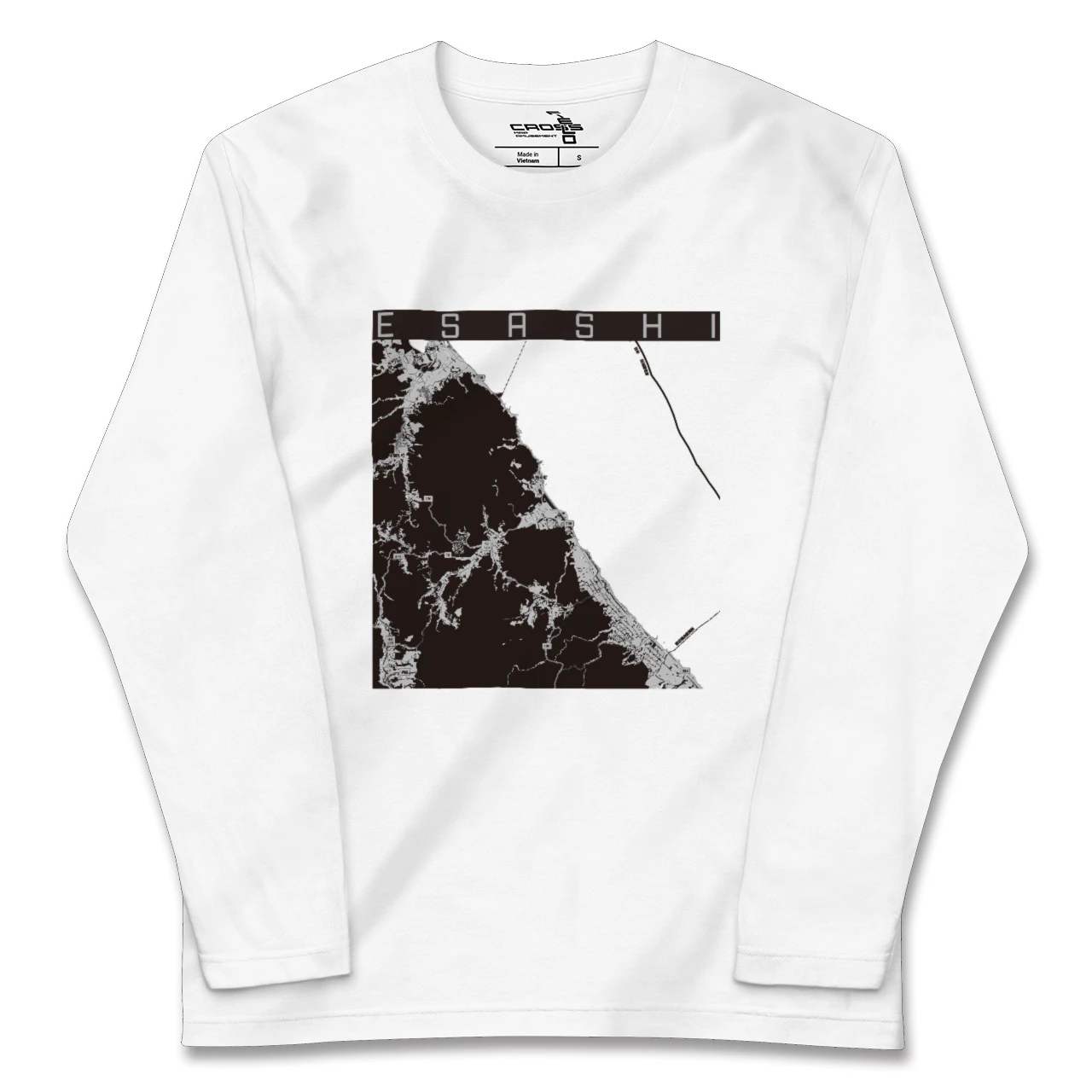 【枝幸(北海道)】地図柄ロングスリーブTシャツ