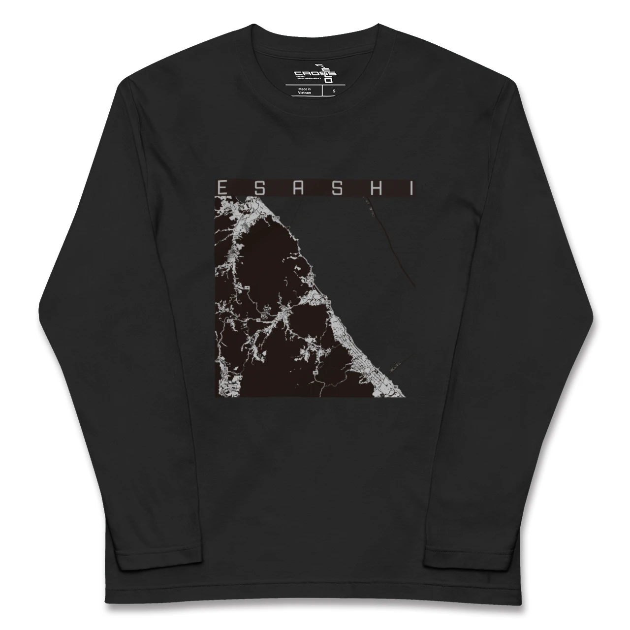 【枝幸(北海道)】地図柄ロングスリーブTシャツ