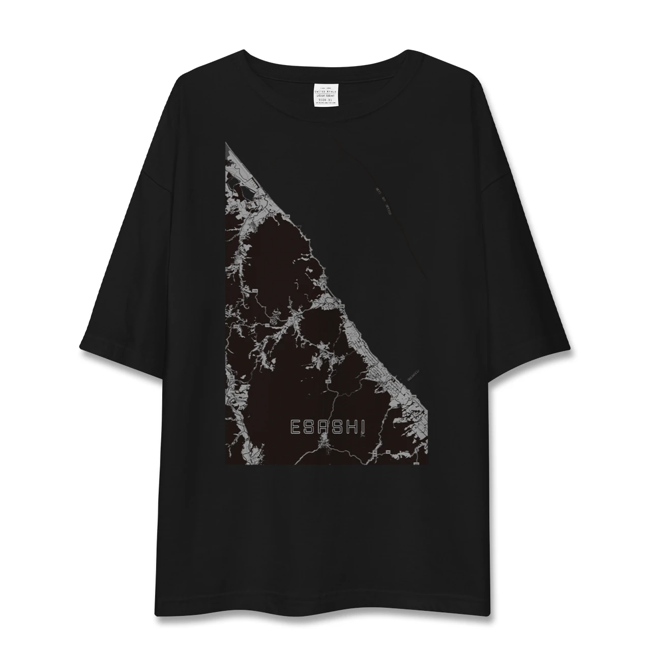 【枝幸(北海道)】地図柄ビッグシルエットTシャツ