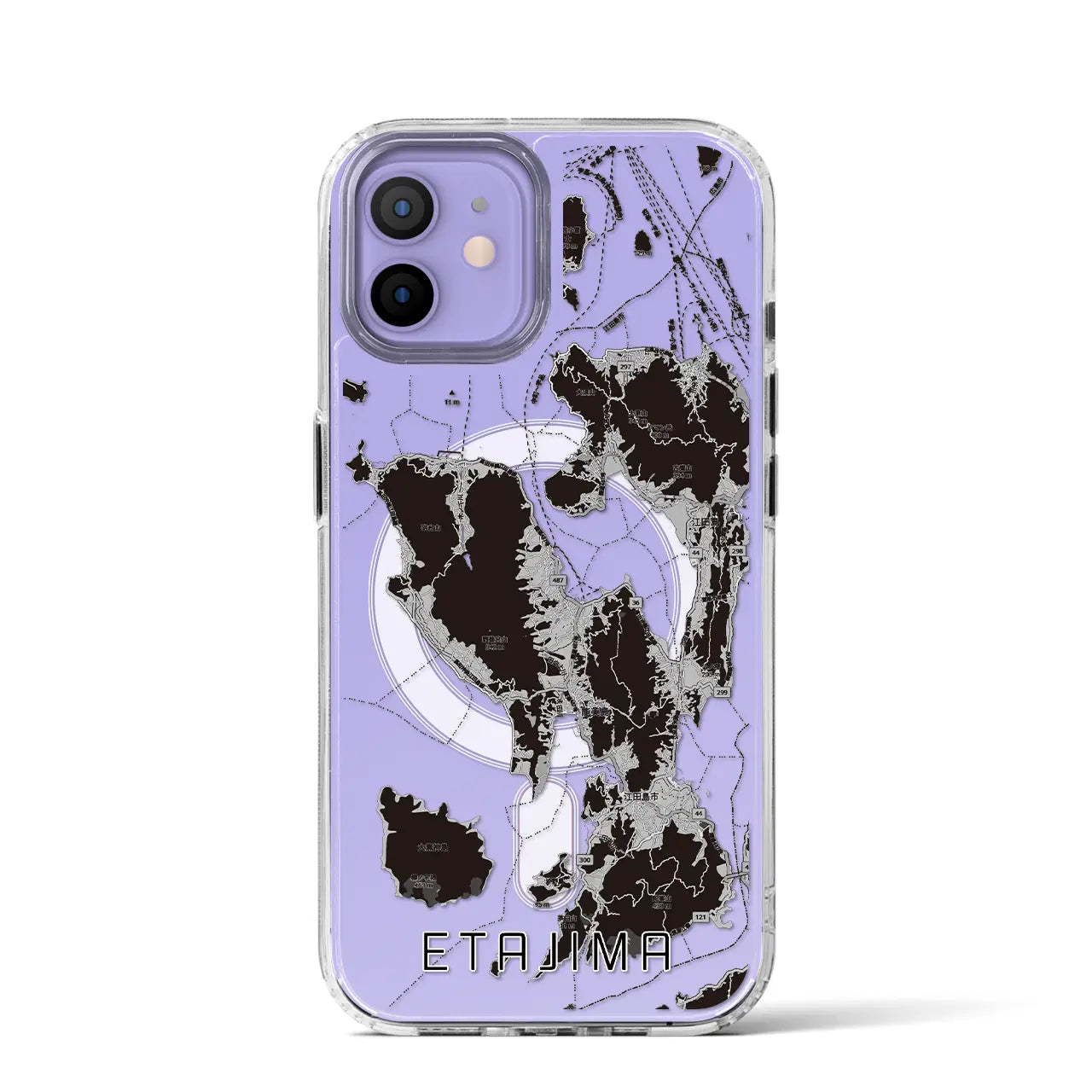 【江田島2(広島県)】地図柄iPhoneケース(MagSafeタイプ)