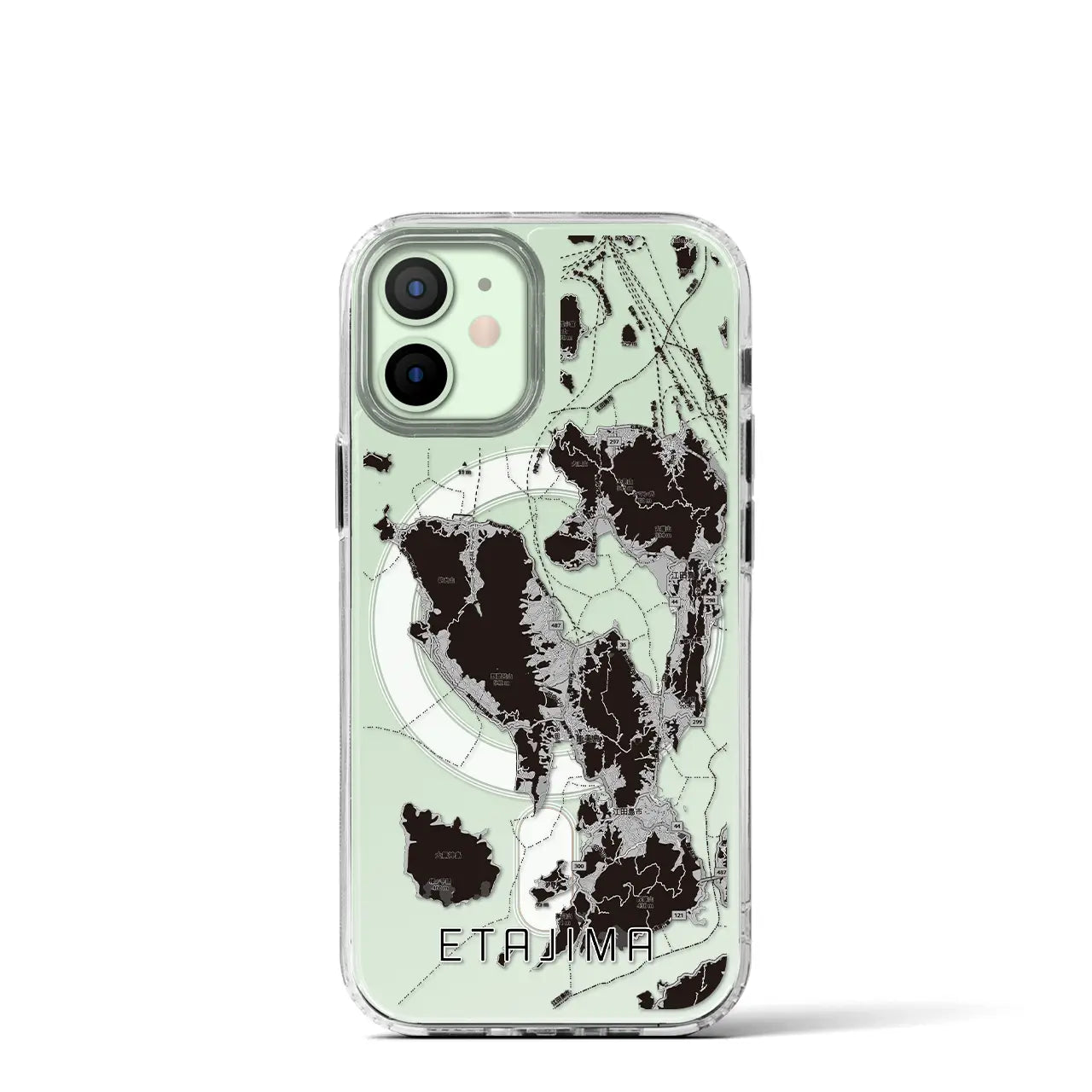 【江田島2(広島県)】地図柄iPhoneケース(MagSafeタイプ)