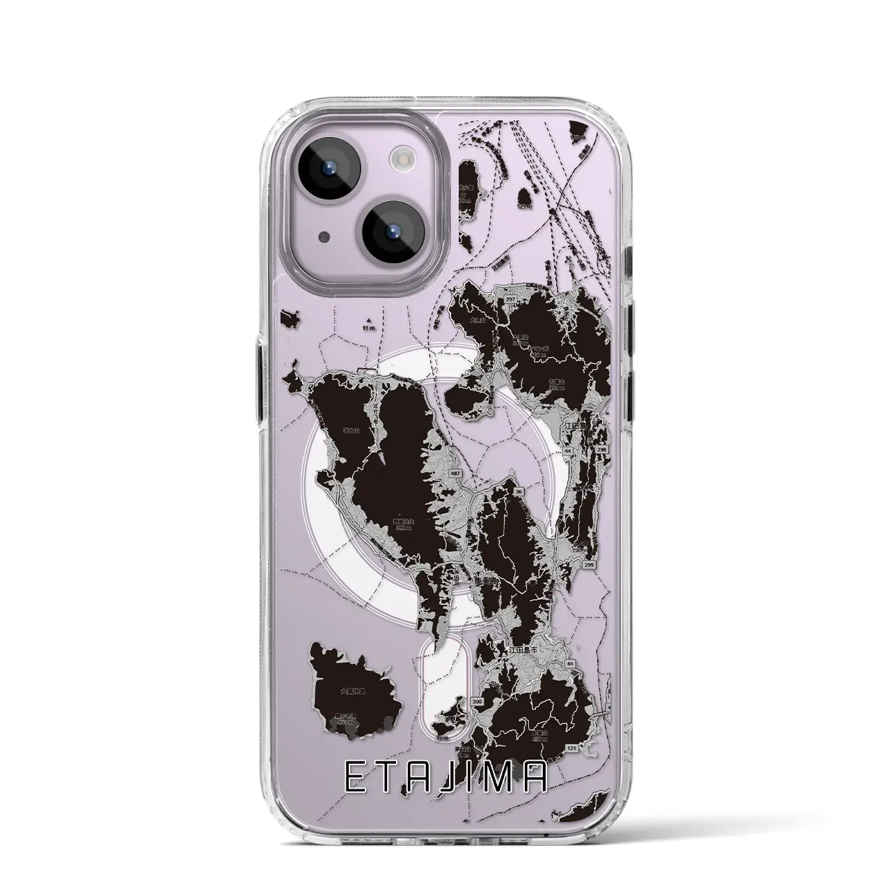 【江田島2(広島県)】地図柄iPhoneケース(MagSafeタイプ)