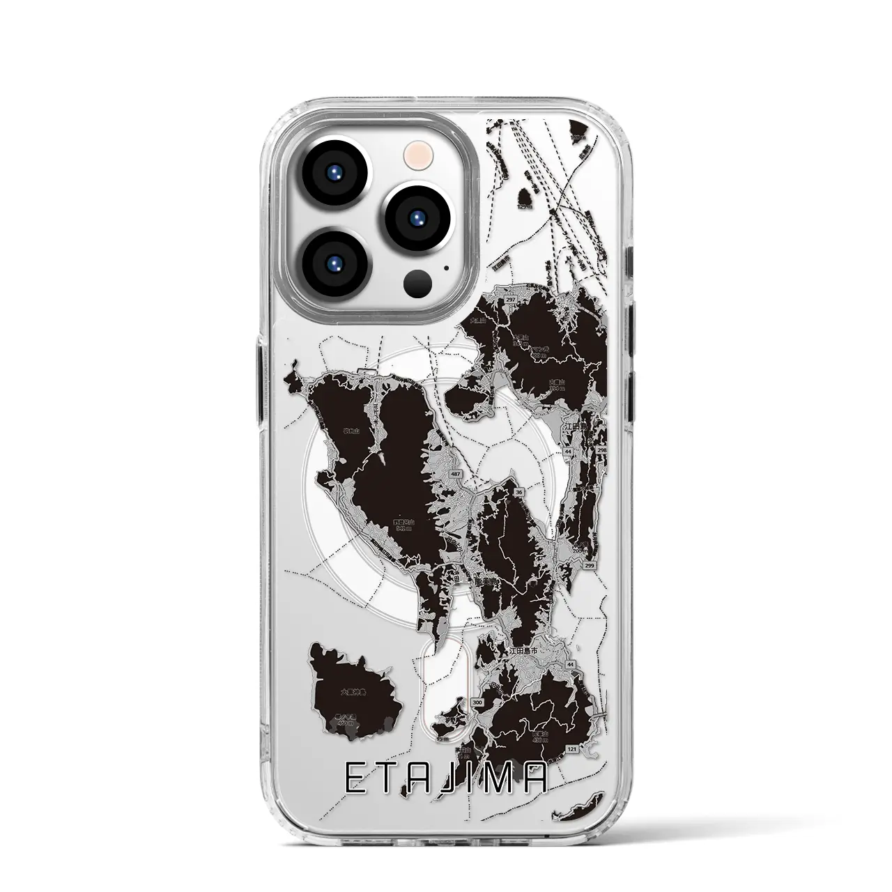 【江田島2(広島県)】地図柄iPhoneケース(MagSafeタイプ)