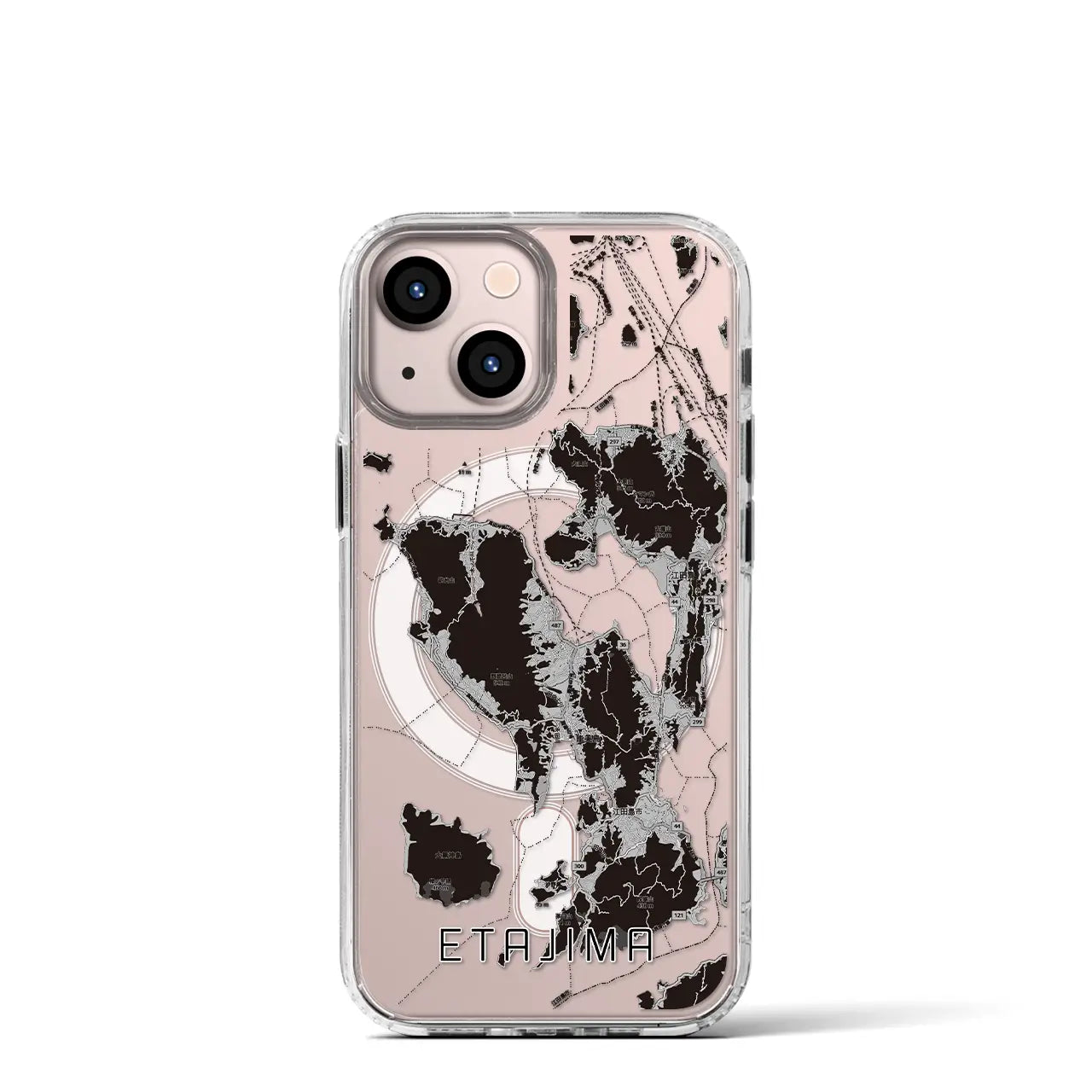 【江田島2(広島県)】地図柄iPhoneケース(MagSafeタイプ)